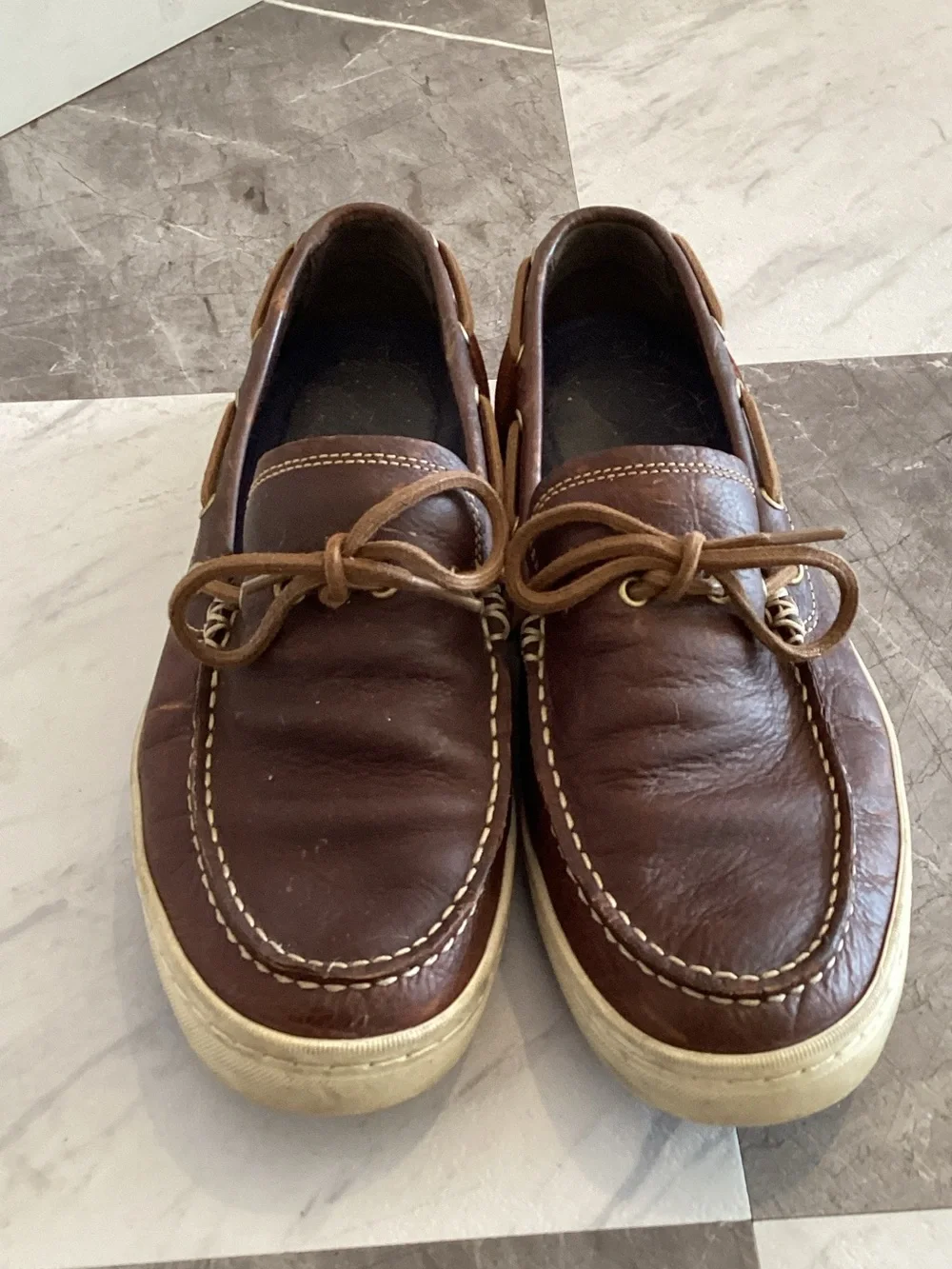Cole Haan Men's Dark Brown Leather Boat Shoes